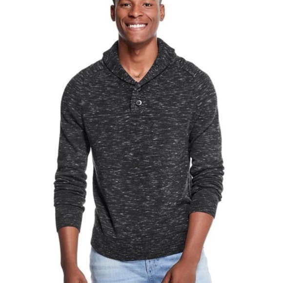 New GUESS Clayton Shawl Men's Sweater - Picture 1 of 3